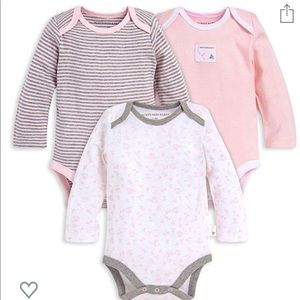 NWT Burt’s Bees Baby 3 pack long sleeve body suits
